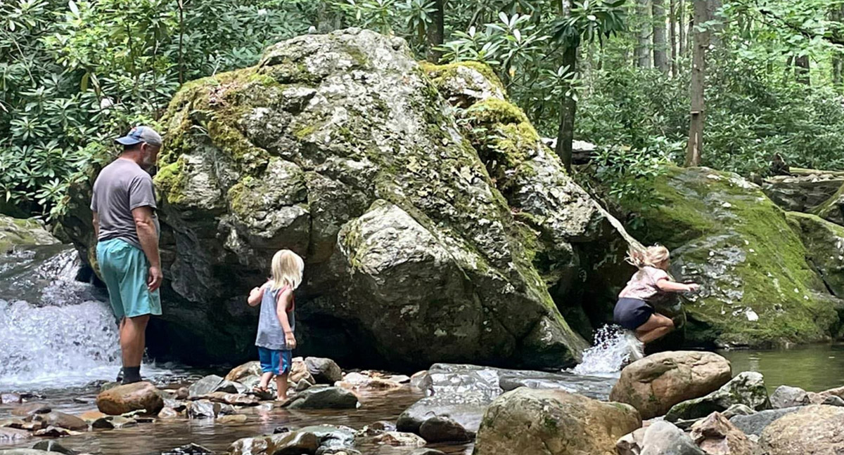 A glimpse of Rachelle’s family taking advantage of a swimming hole at Lamar Alexander Rocky Fork State Park is a reason why Unicoi County has so much to offer young families here.