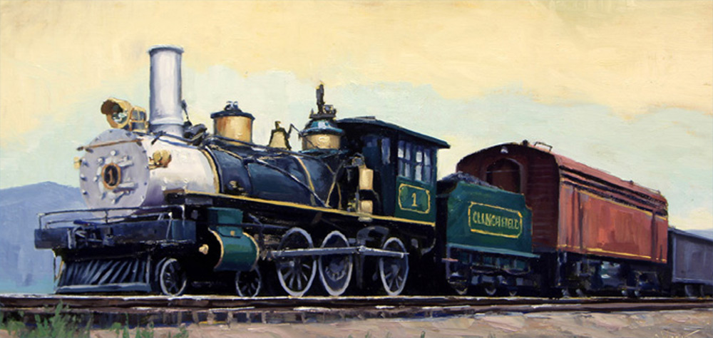 Artist Simon Winegar’s depiction of Clinchfield’s most beloved engines, Clinchfield #1.
